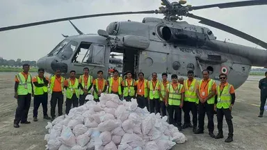 बिहार के सारण में बाढ़ राहत पैकेट गिरने से 58 वर्षीय व्यक्ति की मौत