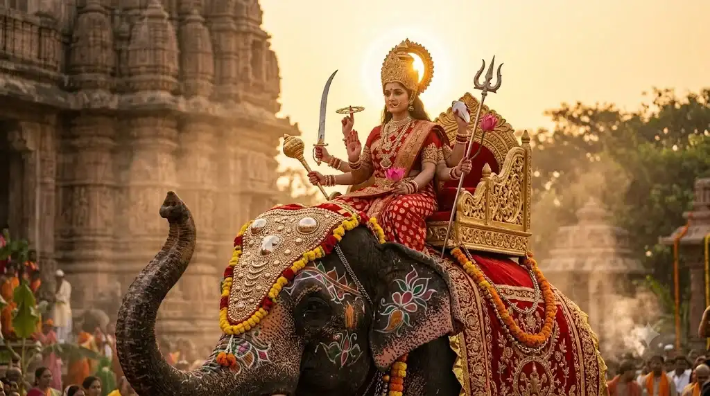 हाथी पर होगा मां दुर्गा का आगमन, घोड़े पर प्रस्थान; जानिए धार्मिक और ज्योतिषीय संकेत हाथी पर होगा मां दुर्गा का आगमन, घोड़े पर प्रस्थान; जानिए धार्मिक और ज्योतिषीय संकेत