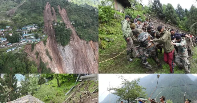 Sikkim Landslide: सिक्किम में भारी बारिश के बाद लैंडस्लाइड, कई घर तबाह, गांव की ओर बहा मलबा